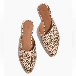 Madewell The Remi Mule in Mini Leopard Calf Hair Sz 7
